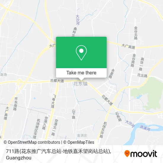 711路(花东推广汽车总站-地铁嘉禾望岗站总站) map