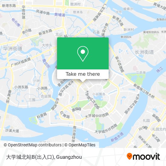 大学城北站B(出入口) map