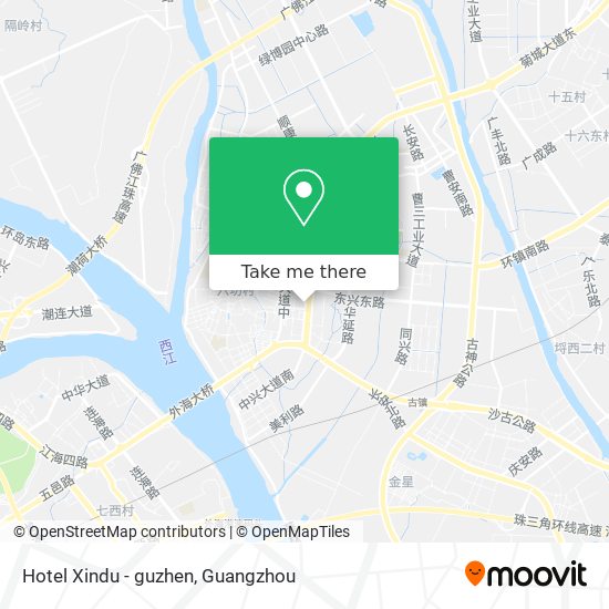 Hotel Xindu - guzhen map