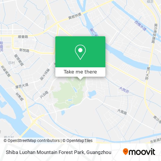Shiba Luohan Mountain Forest Park map