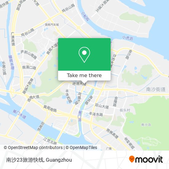 南沙23旅游快线 map