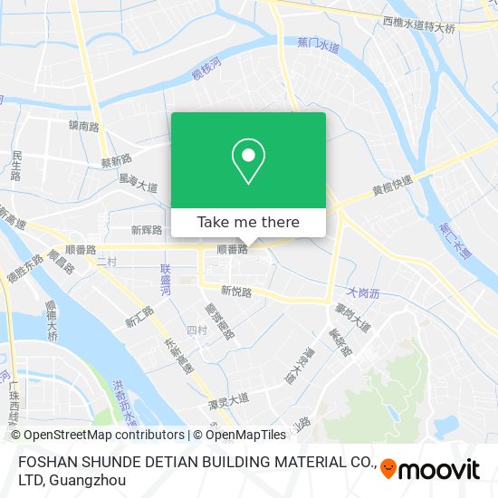 FOSHAN SHUNDE DETIAN BUILDING MATERIAL CO., LTD map