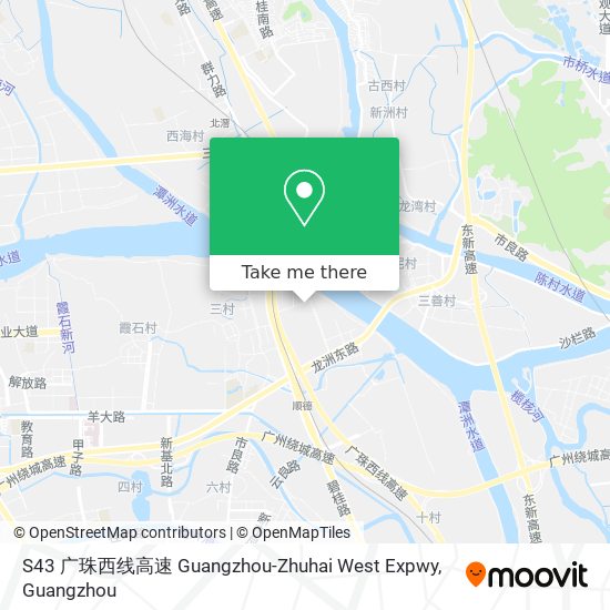 S43 广珠西线高速 Guangzhou-Zhuhai West Expwy map