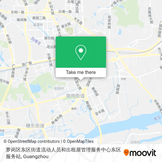 萝岗区东区街道流动人员和出租屋管理服务中心东区服务站 map