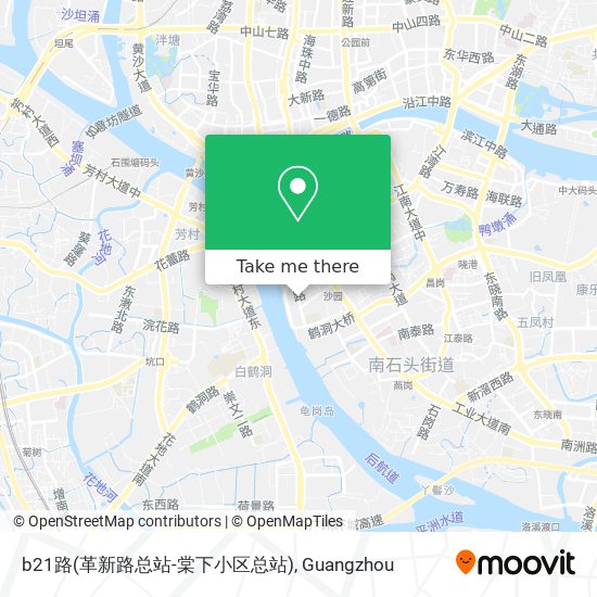 b21路(革新路总站-棠下小区总站) map
