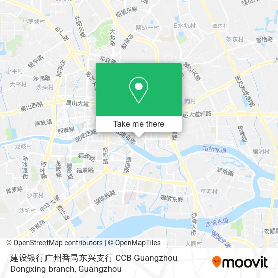 建设银行广州番禺东兴支行 CCB Guangzhou Dongxing branch map
