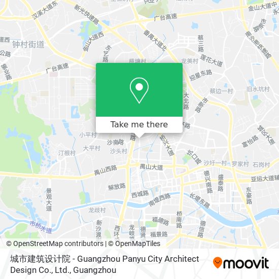 城市建筑设计院 - Guangzhou Panyu City Architect Design Co., Ltd. map