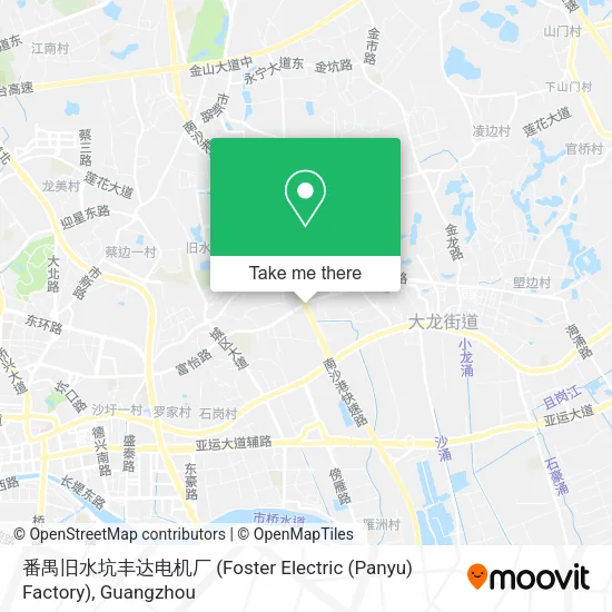 番禺旧水坑丰达电机厂 (Foster Electric (Panyu) Factory) map