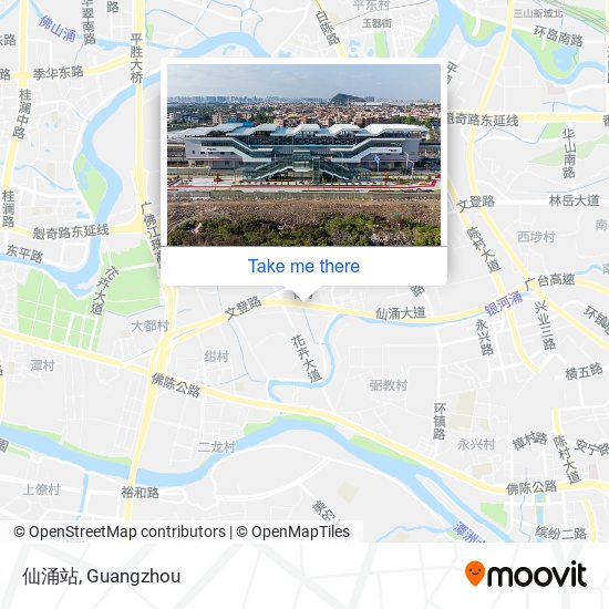 仙涌站 map