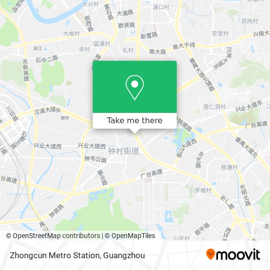 Zhongcun Metro Station map
