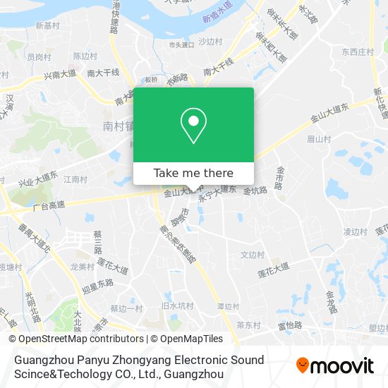 Guangzhou Panyu Zhongyang Electronic Sound Scince&Techology CO., Ltd. map