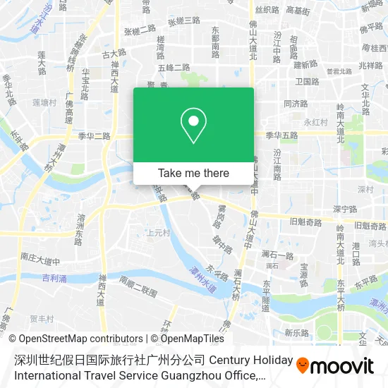 深圳世纪假日国际旅行社广州分公司 Century Holiday International Travel Service Guangzhou Office map