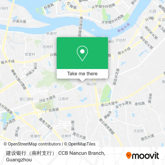 建设银行（南村支行） CCB Nancun Branch map