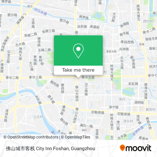 佛山城市客栈 City Inn Foshan map