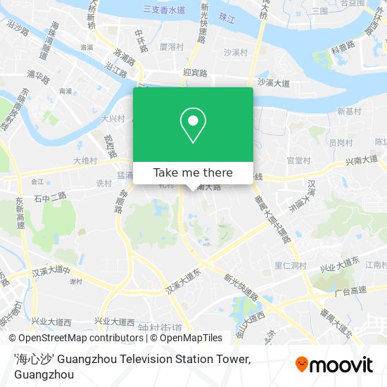 '海心沙' Guangzhou Television Station Tower map
