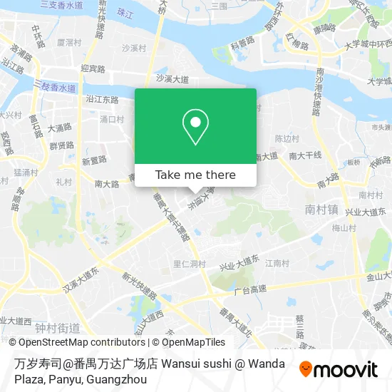 万岁寿司@番禺万达广场店 Wansui sushi @ Wanda Plaza, Panyu map
