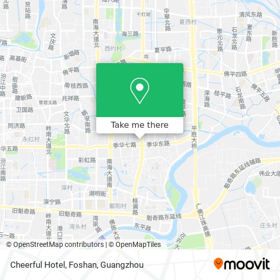 Cheerful Hotel, Foshan map