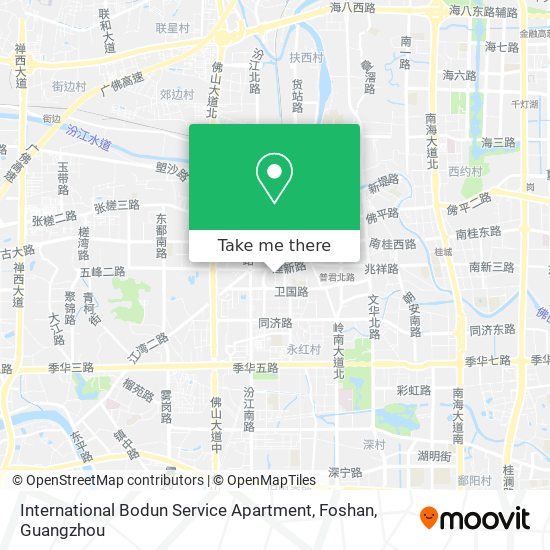 International Bodun Service Apartment, Foshan map