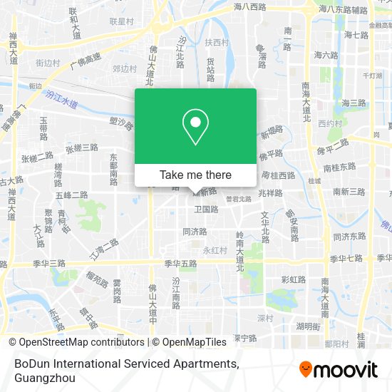 BoDun International Serviced Apartments map