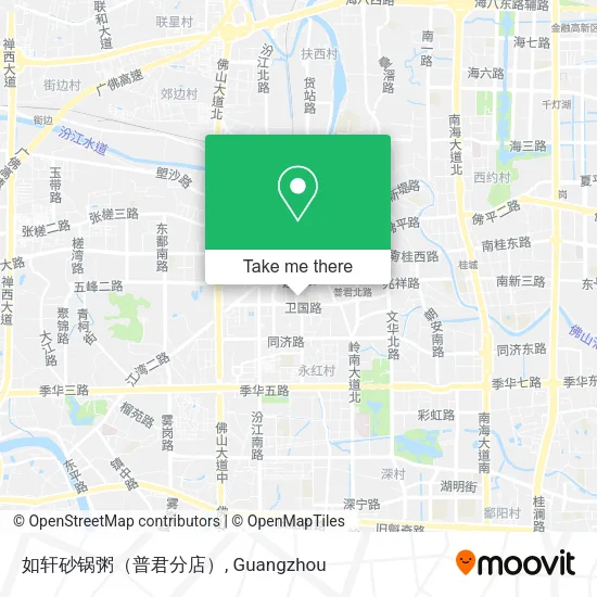 如轩砂锅粥（普君分店） map