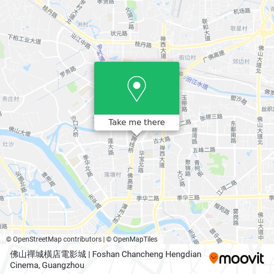 佛山禪城橫店電影城 | Foshan Chancheng Hengdian Cinema map
