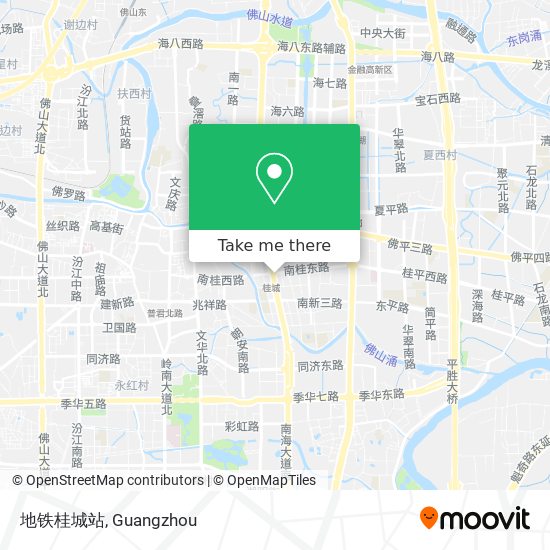 地铁桂城站 map