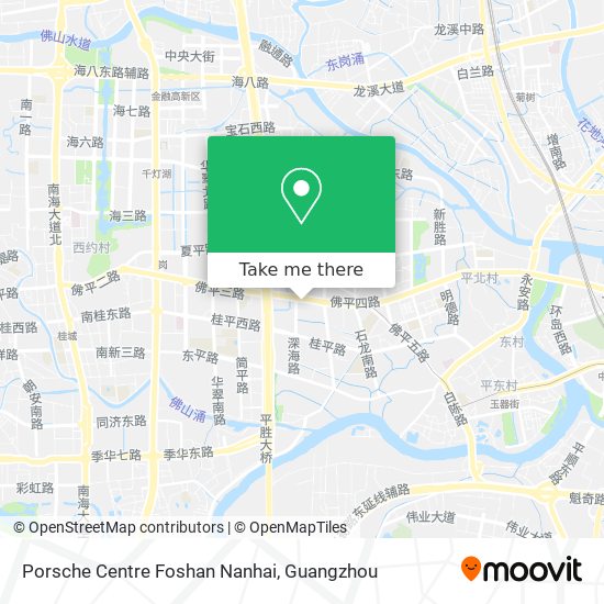 Porsche Centre Foshan Nanhai map