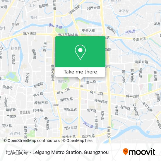 地铁𧒽岗站 - Leigang Metro Station map