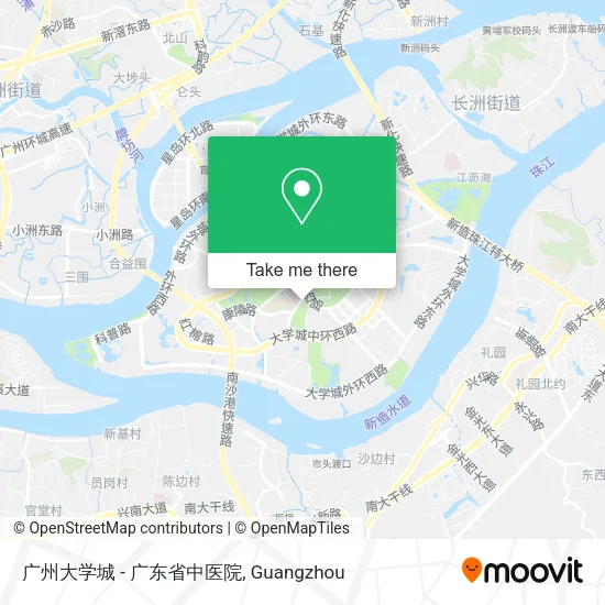 广州大学城 - 广东省中医院 map