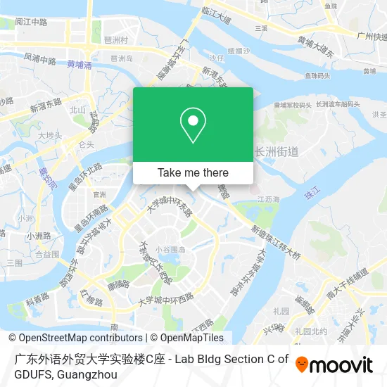 广东外语外贸大学实验楼C座 - Lab Bldg Section C of GDUFS map