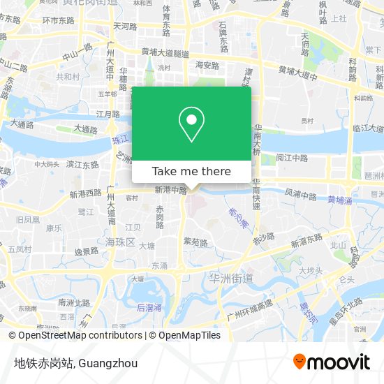 地铁赤岗站 map