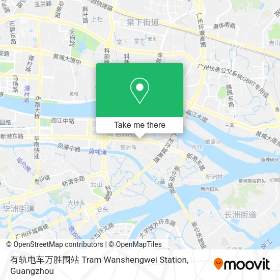 有轨电车万胜围站 Tram Wanshengwei Station map