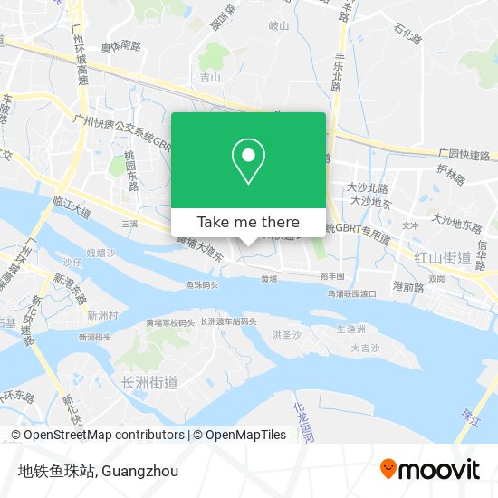 地铁鱼珠站 map