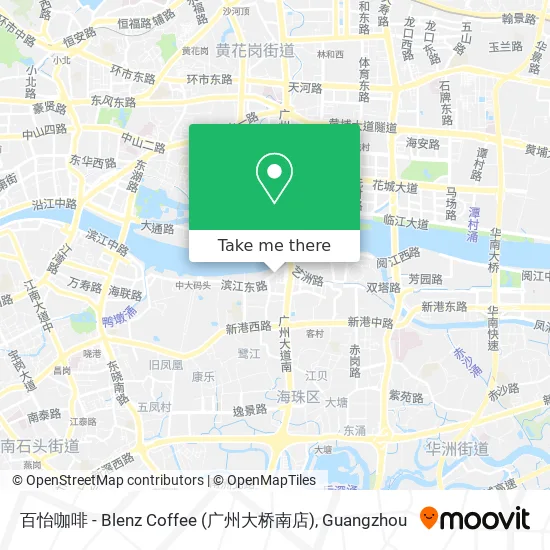 百怡咖啡 - Blenz Coffee (广州大桥南店) map