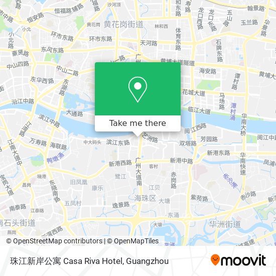 珠江新岸公寓 Casa Riva Hotel map