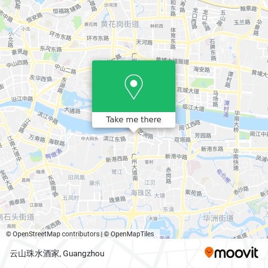 云山珠水酒家 map