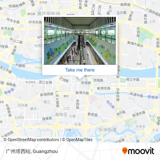 广州塔西站 map