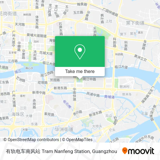 有轨电车南风站 Tram Nanfeng Station map