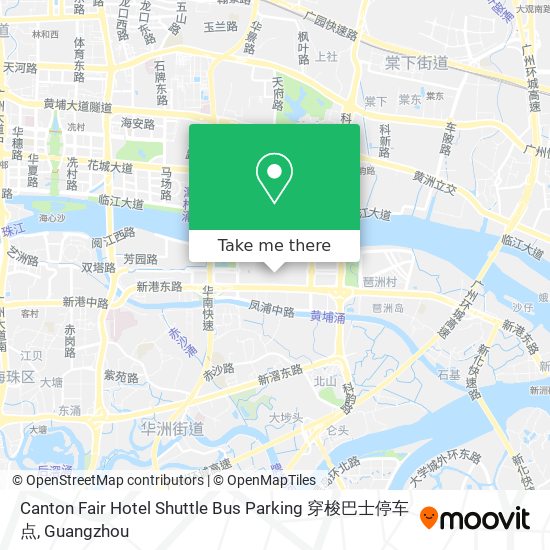 Canton Fair Hotel Shuttle Bus Parking 穿梭巴士停车点 map