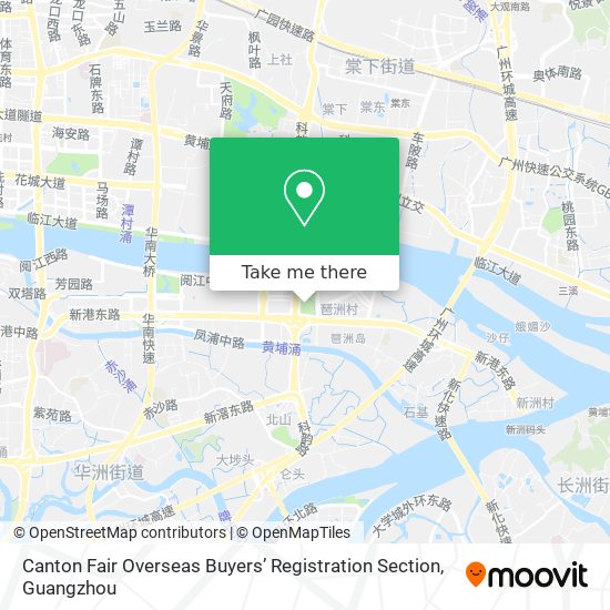 Canton Fair Overseas Buyers’ Registration Section map