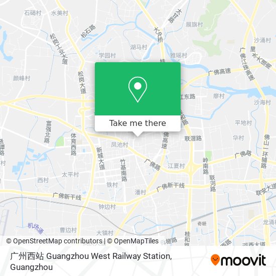 广州西站 Guangzhou West Railway Station map