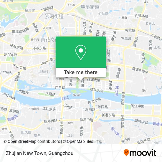 Zhujian New Town map