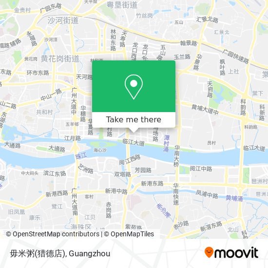 毋米粥(猎德店) map