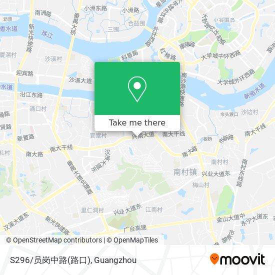 S296/员岗中路(路口) map