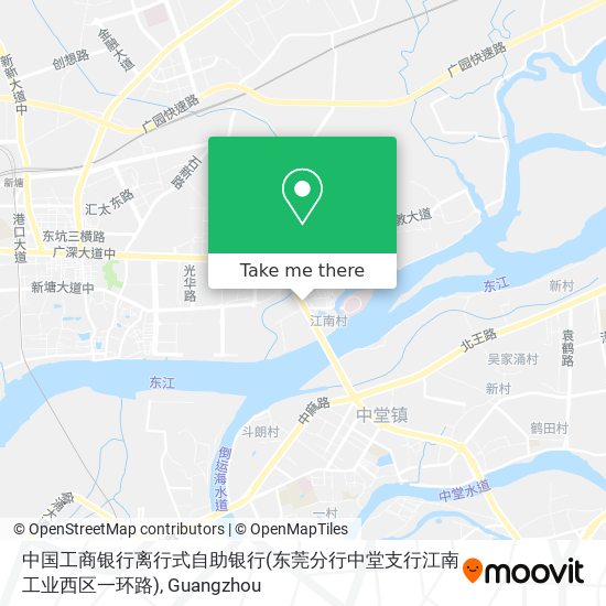 中国工商银行离行式自助银行(东莞分行中堂支行江南工业西区一环路) map
