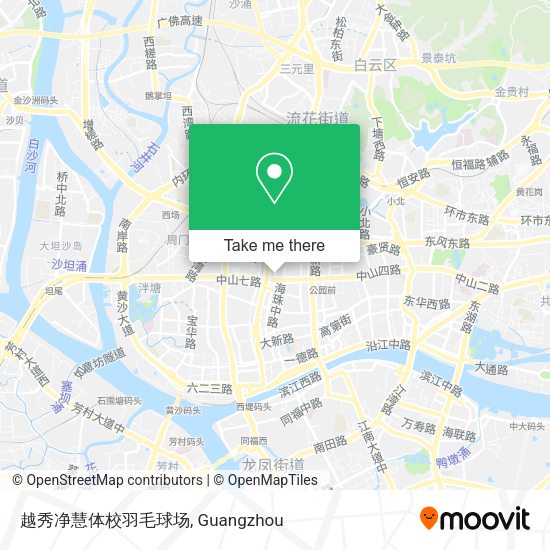 越秀净慧体校羽毛球场 map