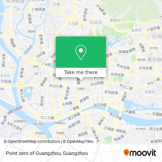 Point zero of Guangzhou map