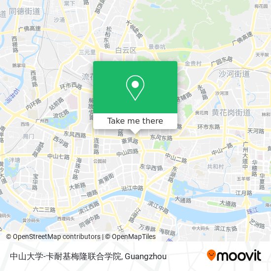 中山大学-卡耐基梅隆联合学院 map