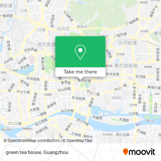 green tea house map