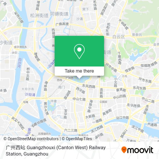 广州西站 Guangzhouxi (Canton West) Railway Station map